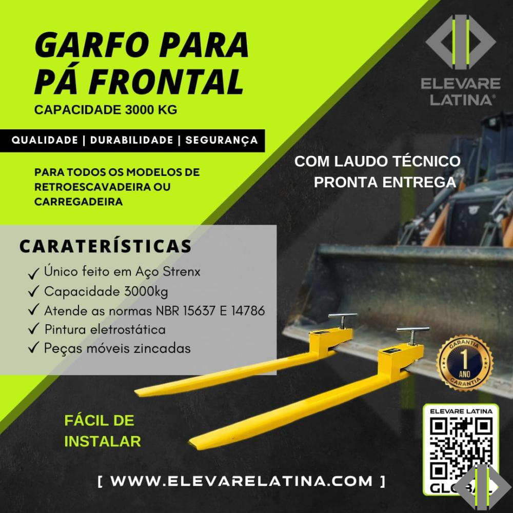 GARFO PARA RETRO ESCAVADEIRA  3t
