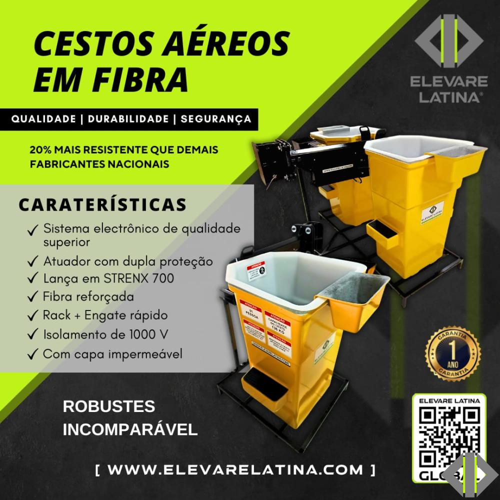 CESTO EM FIBRA ACOPLADO PARA GUINDASTE